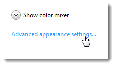 Advanced appearance settings