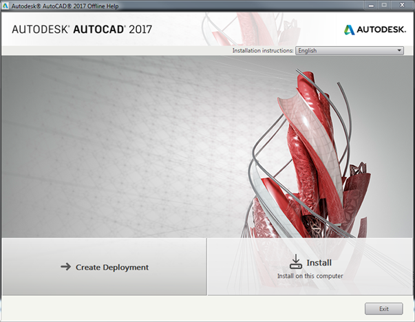 AutoCAD 2017 Help Install