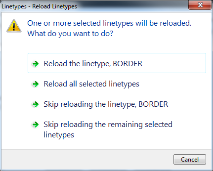 Reload linetype