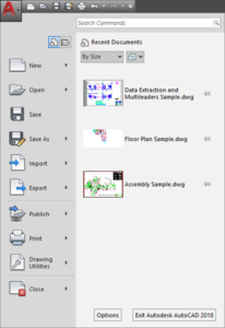 AutoCAD User Interface Elements